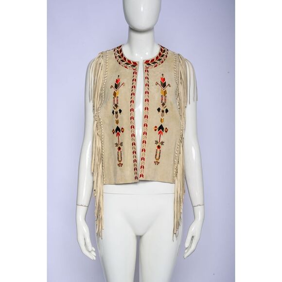 ISABEL MARANT Embroidered Suede Vest